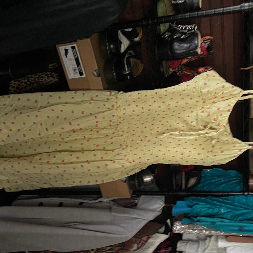 2/$50 Free People Yellow Floral Midi Dress